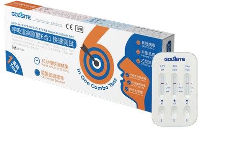 2024 Goldsite全新(xīn)升級六合一流感新(xīn)冠呼吸道疾病快速檢測試劑盒